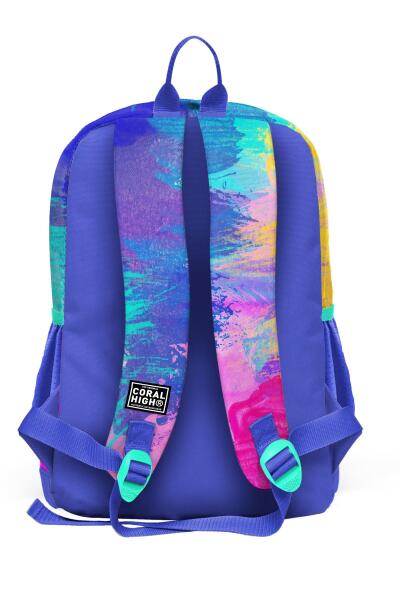 Coral High Kids Renkli Airbrush Desenli Desenli Dört Bölmeli Okul Sırt Çantası 23738 - 4