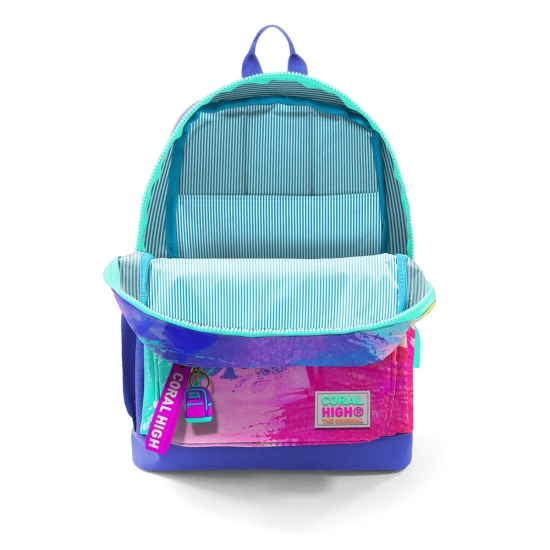 Coral High Kids Renkli Airbrush Desenli Dört Bölmeli USB'li Okul Sırt Çantası 23838 - 5