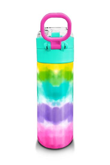 Coral High Kids Renkli Batik Desenli Pipetli ve Direkt İçim Çelik Termos 500 ml 31944 - 3