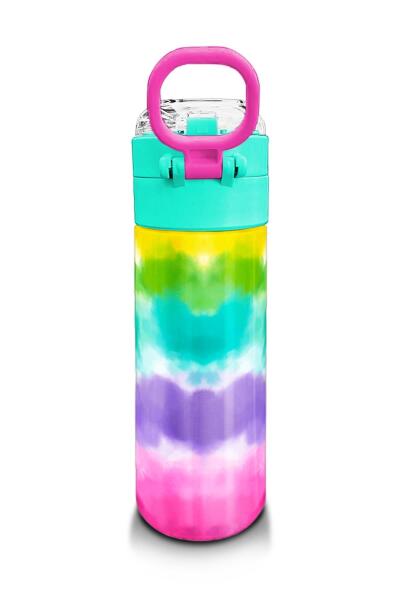 Coral High Kids Renkli Batik Desenli Pipetli ve Direkt İçim Çelik Termos 500 ml 31944 - 3