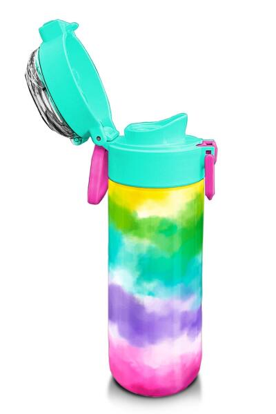 Coral High Kids Renkli Batik Desenli Pipetli ve Direkt İçim Çelik Termos 500 ml 31944 - 6