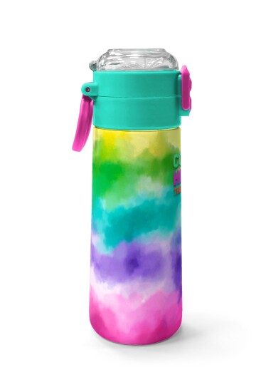 Coral High Kids Renkli Batik Desenli Pipetli ve Direkt İçim Çelik Termos 500 ml 31944 - 2