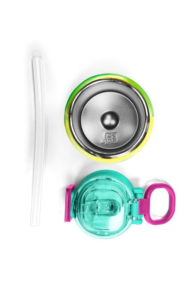 Coral High Kids Renkli Batik Desenli Pipetli ve Direkt İçim Çelik Termos 500 ml 31944 - 7