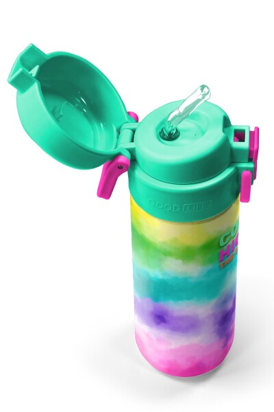 Coral High Kids Renkli Batik Desenli Pipetli ve Direkt İçim Çelik Termos 500 ml 31944 - 2