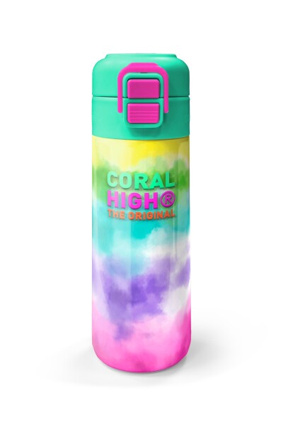Coral High Kids Renkli Batik Desenli Pipetli ve Direkt İçim Çelik Termos 500 ml 31944 - 4
