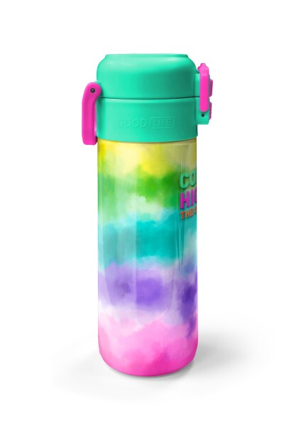 Coral High Kids Renkli Batik Desenli Pipetli ve Direkt İçim Çelik Termos 500 ml 31944 - 5