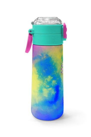 Coral High Kids Renkli Batik Desenli Pipetli ve Direkt İçim Çelik Termos 500 ml 31958 - 2