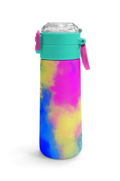 Coral High Kids Renkli Batik Desenli Pipetli ve Direkt İçim Çelik Termos 500 ml 31958 - 3