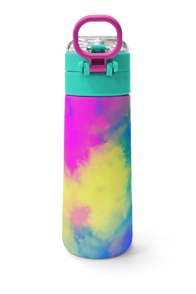 Coral High Kids Renkli Batik Desenli Pipetli ve Direkt İçim Çelik Termos 500 ml 31958 - 4