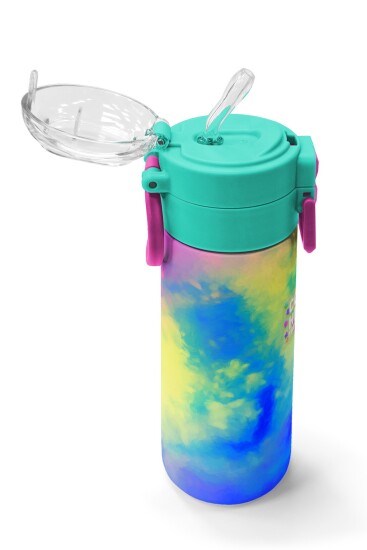 Coral High Kids Renkli Batik Desenli Pipetli ve Direkt İçim Çelik Termos 500 ml 31958 - 5