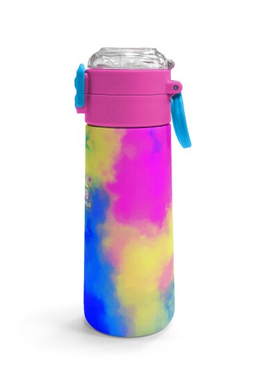 Coral High Kids Renkli Batik Desenli Pipetli ve Direkt İçim Çelik Termos 500 ml 31958 - 3