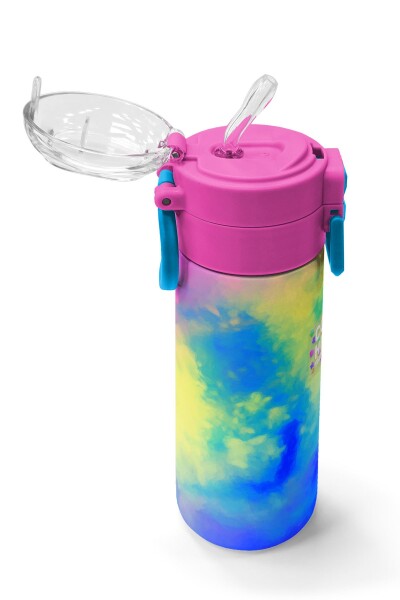 Coral High Kids Renkli Batik Desenli Pipetli ve Direkt İçim Çelik Termos 500 ml 31958 - 5