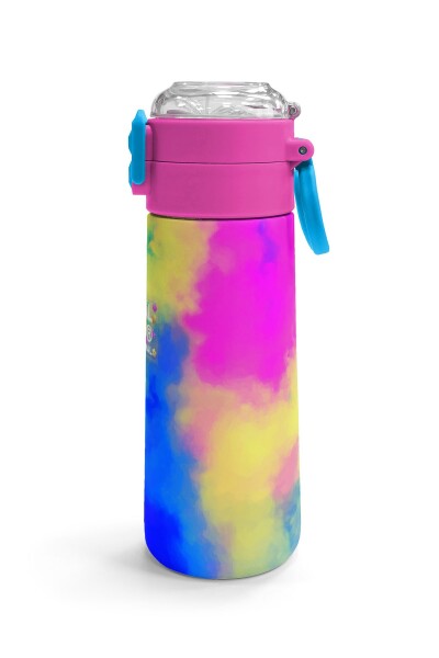 Coral High Kids Renkli Batik Desenli Pipetli ve Direkt İçim Çelik Termos 500 ml 31958 - 3