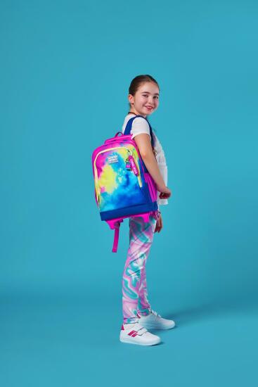 Coral High Kids Renkli Batik Desenli Üç Bölmeli Çekçekli Okul Sırt Çantası 23957 - 2