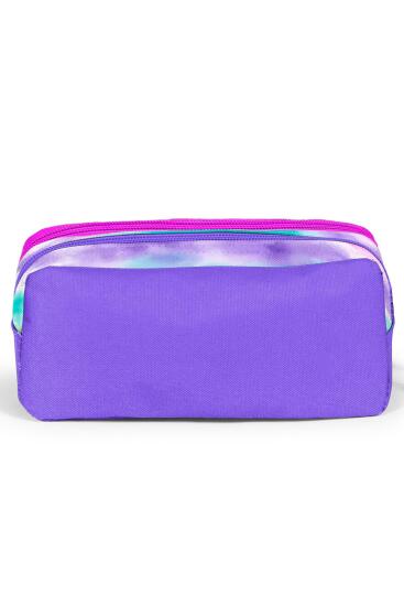 Coral High Kids Renkli Batik Unicorn Dondurma Desenli İki Bölmeli Kalem Çantası 12053 - 3