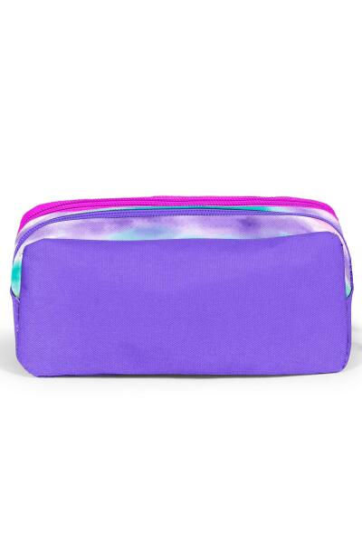 Coral High Kids Renkli Batik Unicorn Dondurma Desenli İki Bölmeli Kalem Çantası 12053 - 3