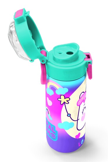 Coral High Kids Renkli Batik Unicorn Dondurma Desenli Pipetli ve Direkt İçim Çelik Termos 500 ml 31801 - 6