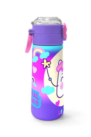 Coral High Kids Renkli Batik Unicorn Dondurma Desenli Pipetli ve Direkt İçim Çelik Termos 500 ml 31801 - 2