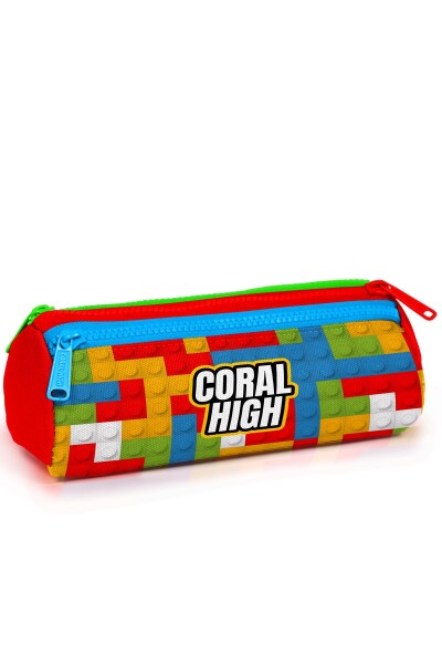 Coral High Kids Renkli Blok Desenli 3’lü Okul Çanta Seti SET0123975 - 4