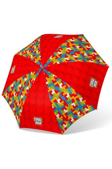 Coral High Kids Renkli Blok Desenli Çocuk Şemsiyesi 12675 - 3