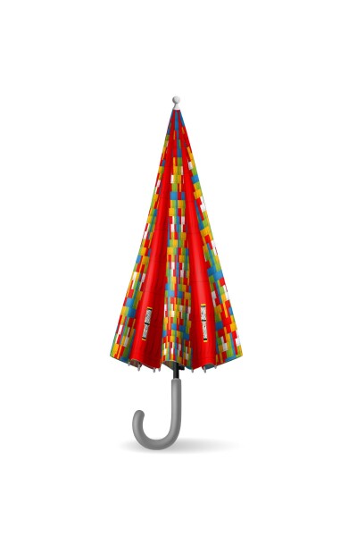 Coral High Kids Renkli Blok Desenli Çocuk Şemsiyesi 12675 - 6