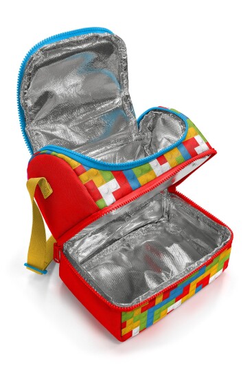 Coral High Kids Renkli Blok Desenli Thermo İki Katlı Beslenme Çantası 37216 - 2