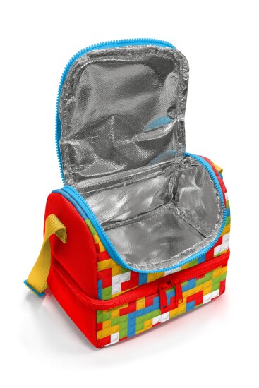 Coral High Kids Renkli Blok Desenli Thermo İki Katlı Beslenme Çantası 37216 - 3