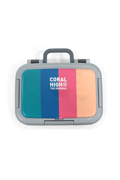 Coral High Kids Renkli Çizgi Desenli Paslanmaz Çelik Beslenme Kabı 39186 - 5