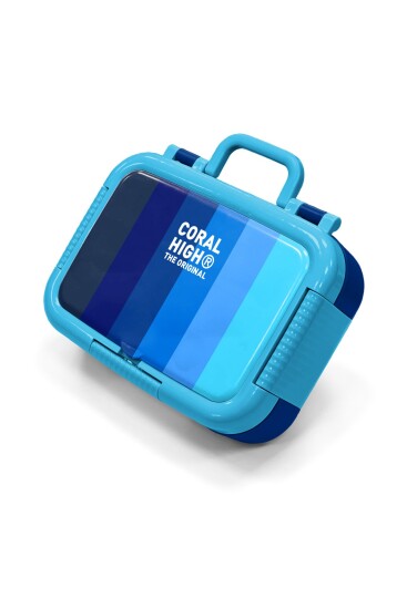 Coral High Kids Renkli Çizgi Desenli Paslanmaz Çelik Beslenme Kabı 39202 - 1