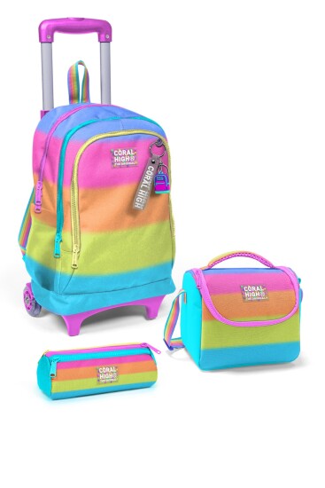 Coral High Kids Renkli Çizgili 3’lü Okul Çanta Seti SET0123970 - Coral High