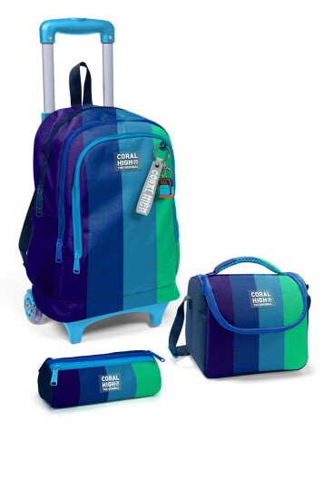 Coral High Kids Renkli Çizgili 3’lü Okul Çanta Seti SET0123981 - Coral High