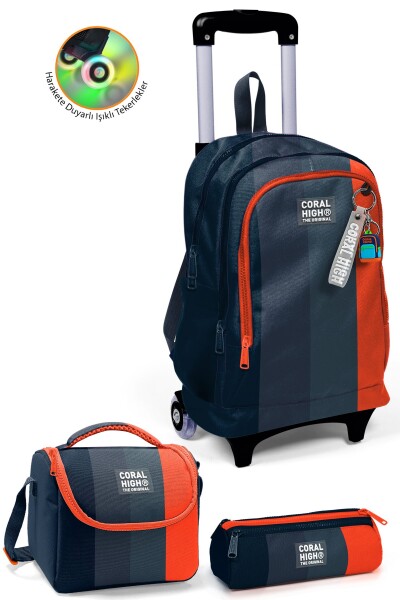 Coral High Kids Renkli Çizgili 3’lü Okul Çanta Seti SET0123982 - 1