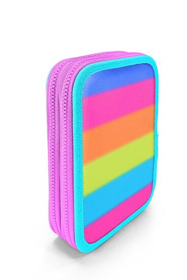 Coral High Kids Renkli Çizgili Çift Katlı Kalem Çanta 11140 - 3