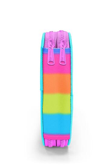 Coral High Kids Renkli Çizgili Çift Katlı Kalem Çanta 11140 - 8