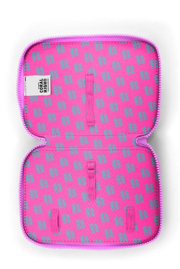 Coral High Kids Renkli Çizgili Çift Katlı Kalem Çanta 11140 - 6