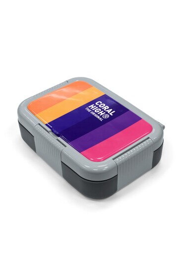 Coral High Kids Renkli Çizgili Desenli Paslanmaz Çelik Beslenme Kabı 39181 - 2