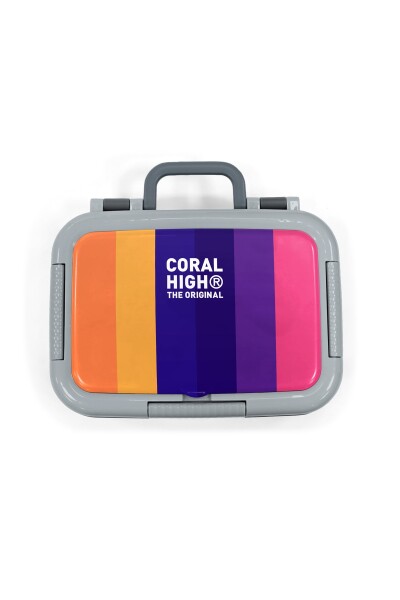 Coral High Kids Renkli Çizgili Desenli Paslanmaz Çelik Beslenme Kabı 39181 - 5
