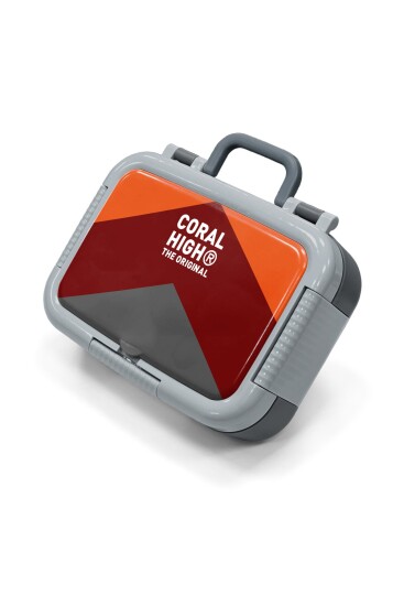 Coral High Kids Renkli Çizgili Desenli Paslanmaz Çelik Beslenme Kabı 39199 - Coral High