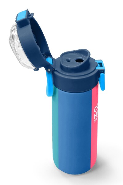 Coral High Kids Renkli Çizgili Desenli Pipetli ve Direkt İçim Çelik Termos 500 ml 31879 - 6