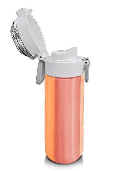 Coral High Kids Renkli Çizgili Desenli Pipetli ve Direkt İçim Çelik Termos 500 ml 31880 - 6