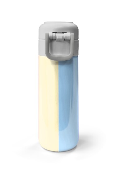 Coral High Kids Renkli Çizgili Desenli Pipetli ve Direkt İçim Çelik Termos 500 ml 31880 - 7