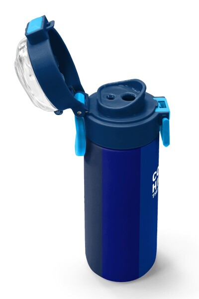 Coral High Kids Renkli Çizgili Desenli Pipetli ve Direkt İçim Çelik Termos 500 ml 31895 - 6