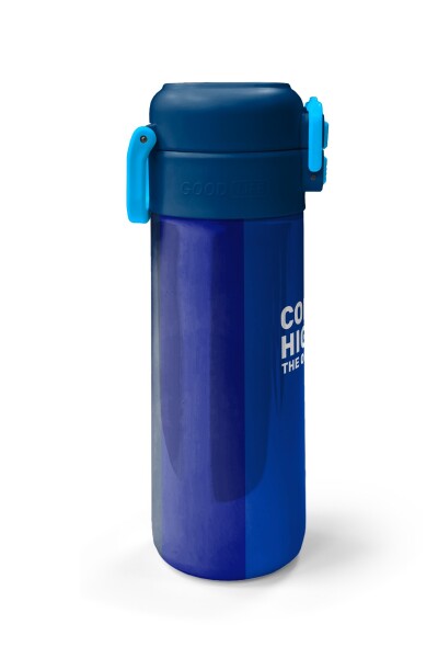 Coral High Kids Renkli Çizgili Desenli Pipetli ve Direkt İçim Çelik Termos 500 ml 31895 - 5