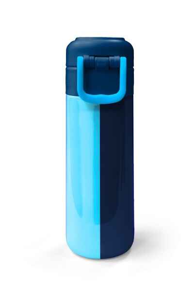 Coral High Kids Renkli Çizgili Desenli Pipetli ve Direkt İçim Çelik Termos 500 ml 31895 - 7