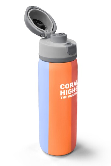 Coral High Kids Renkli Çizgili Desenli Pipetli ve Direkt İçim Çelik Termos 800 ml 38540 - 3