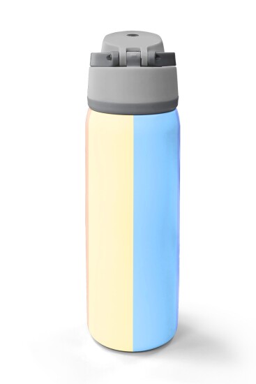 Coral High Kids Renkli Çizgili Desenli Pipetli ve Direkt İçim Çelik Termos 800 ml 38540 - 6