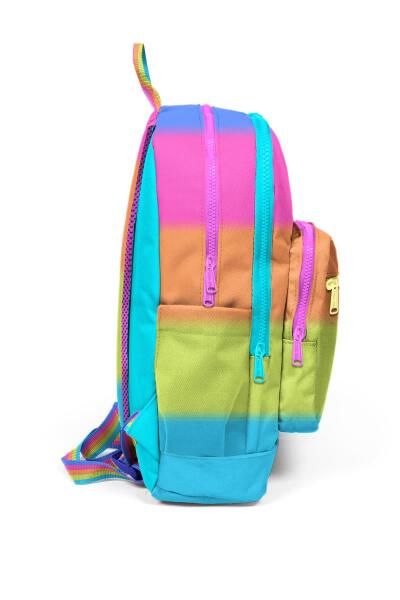 Coral High Kids Renkli Çizgili Dört Bölmeli Okul Sırt Çantası 23770 - 4