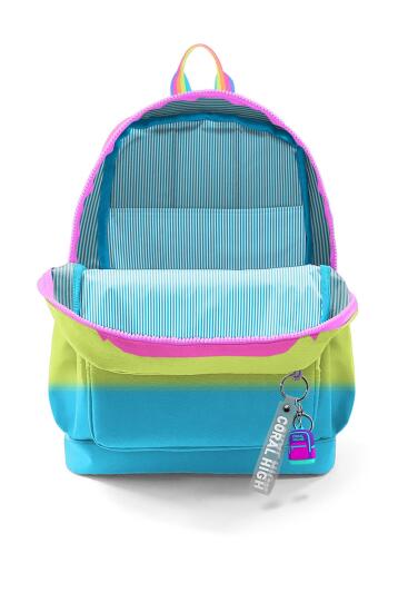 Coral High Kids Renkli Çizgili Dört Bölmeli Okul Sırt Çantası 23770 - 3