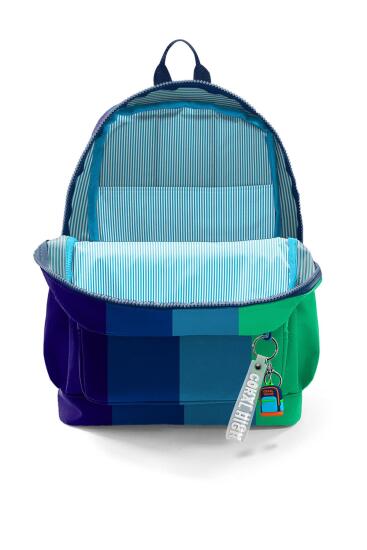 Coral High Kids Renkli Çizgili Dört Bölmeli Okul Sırt Çantası 23781 - 3