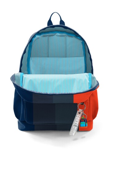 Coral High Kids Renkli Çizgili Dört Bölmeli Okul Sırt Çantası 23782 - 3